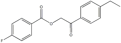 2-(4-ethylphenyl)-2-oxoethyl 4-fluorobenzoate Structure