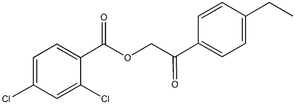 2-(4-ethylphenyl)-2-oxoethyl 2,4-dichlorobenzoate 구조식 이미지