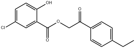 2-(4-ethylphenyl)-2-oxoethyl 5-chloro-2-hydroxybenzoate 구조식 이미지