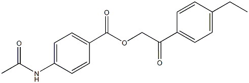 2-(4-ethylphenyl)-2-oxoethyl 4-(acetylamino)benzoate 구조식 이미지