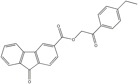 2-(4-ethylphenyl)-2-oxoethyl 9-oxo-9H-fluorene-3-carboxylate Structure