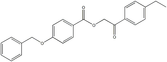 2-(4-ethylphenyl)-2-oxoethyl 4-(benzyloxy)benzoate 구조식 이미지