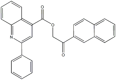 2-(2-naphthyl)-2-oxoethyl 2-phenyl-4-quinolinecarboxylate 구조식 이미지