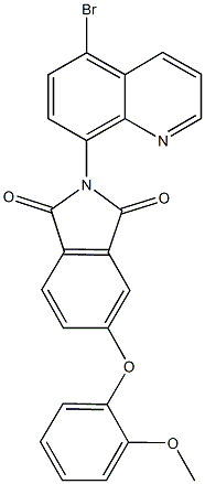 2-(5-bromo-8-quinolinyl)-5-(2-methoxyphenoxy)-1H-isoindole-1,3(2H)-dione Structure