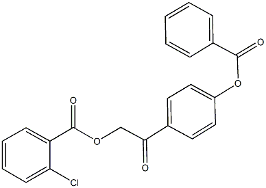 2-[4-(benzoyloxy)phenyl]-2-oxoethyl 2-chlorobenzoate 구조식 이미지
