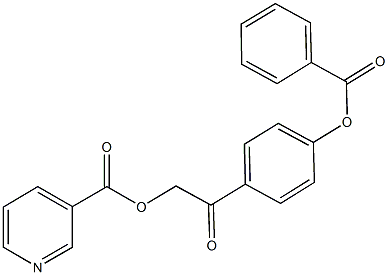 2-[4-(benzoyloxy)phenyl]-2-oxoethyl nicotinate Structure