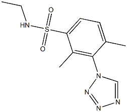 N-ethyl-2,4-dimethyl-3-(1H-tetraazol-1-yl)benzenesulfonamide Structure