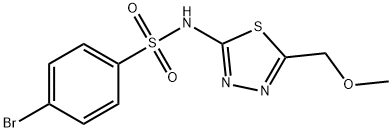 4-bromo-N-[5-(methoxymethyl)-1,3,4-thiadiazol-2-yl]benzenesulfonamide Structure