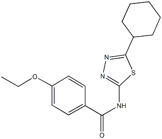 N-(5-cyclohexyl-1,3,4-thiadiazol-2-yl)-4-ethoxybenzamide Structure