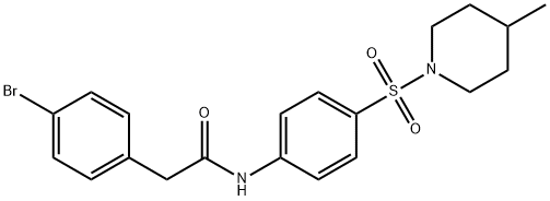2-(4-bromophenyl)-N-{4-[(4-methylpiperidin-1-yl)sulfonyl]phenyl}acetamide Structure