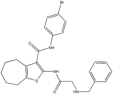 2-{[(benzylamino)acetyl]amino}-N-(4-bromophenyl)-5,6,7,8-tetrahydro-4H-cyclohepta[b]thiophene-3-carboxamide Structure