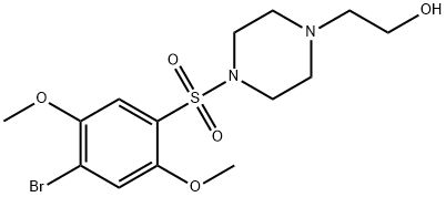 2-{4-[(4-bromo-2,5-dimethoxyphenyl)sulfonyl]-1-piperazinyl}ethanol 구조식 이미지