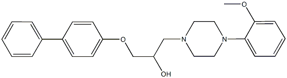 1-([1,1'-biphenyl]-4-yloxy)-3-[4-(2-methoxyphenyl)-1-piperazinyl]-2-propanol Structure