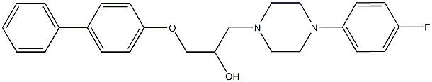 1-([1,1'-biphenyl]-4-yloxy)-3-[4-(4-fluorophenyl)-1-piperazinyl]-2-propanol Structure
