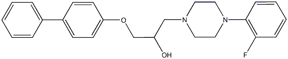 1-([1,1'-biphenyl]-4-yloxy)-3-[4-(2-fluorophenyl)-1-piperazinyl]-2-propanol Structure