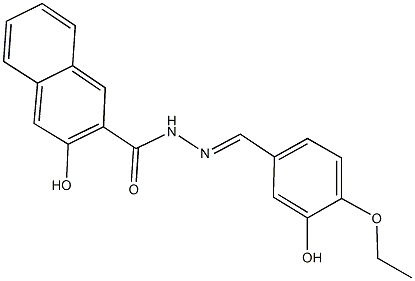 N'-(4-ethoxy-3-hydroxybenzylidene)-3-hydroxy-2-naphthohydrazide Structure