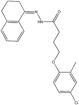 4-(4-chloro-2-methylphenoxy)-N'-(3,4-dihydro-1(2H)-naphthalenylidene)butanohydrazide 구조식 이미지