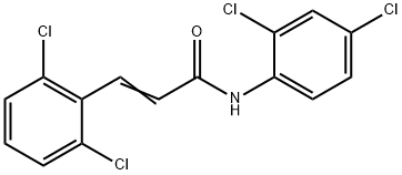 N-(2,4-dichlorophenyl)-3-(2,6-dichlorophenyl)acrylamide 구조식 이미지