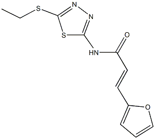 N-[5-(ethylsulfanyl)-1,3,4-thiadiazol-2-yl]-3-(2-furyl)acrylamide Structure