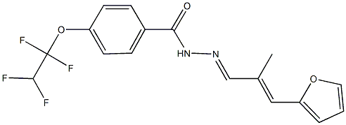 N'-[3-(2-furyl)-2-methyl-2-propenylidene]-4-(1,1,2,2-tetrafluoroethoxy)benzohydrazide 구조식 이미지