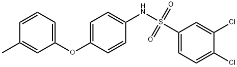 3,4-dichloro-N-[4-(3-methylphenoxy)phenyl]benzenesulfonamide 구조식 이미지