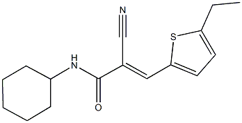 2-cyano-N-cyclohexyl-3-(5-ethyl-2-thienyl)acrylamide Structure