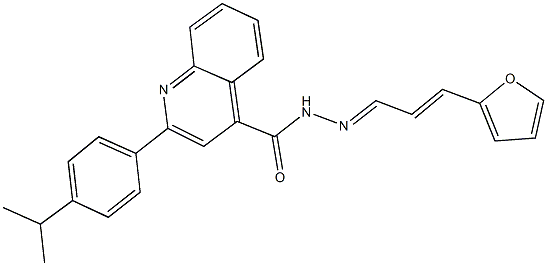 N'-[3-(2-furyl)-2-propenylidene]-2-(4-isopropylphenyl)-4-quinolinecarbohydrazide 구조식 이미지