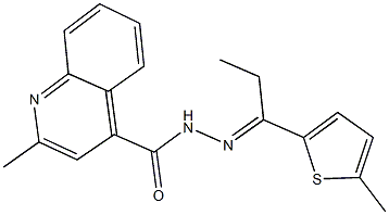 2-methyl-N'-[1-(5-methyl-2-thienyl)propylidene]-4-quinolinecarbohydrazide Structure