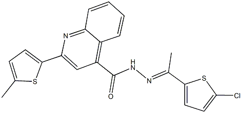 N'-[1-(5-chloro-2-thienyl)ethylidene]-2-(5-methyl-2-thienyl)-4-quinolinecarbohydrazide 구조식 이미지
