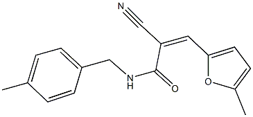 2-cyano-N-(4-methylbenzyl)-3-(5-methyl-2-furyl)acrylamide Structure