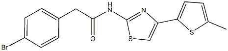 2-(4-bromophenyl)-N-[4-(5-methyl-2-thienyl)-1,3-thiazol-2-yl]acetamide Structure