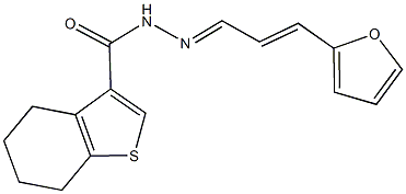 N'-[3-(2-furyl)-2-propenylidene]-4,5,6,7-tetrahydro-1-benzothiophene-3-carbohydrazide 구조식 이미지