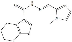 N'-[(1-methyl-1H-pyrrol-2-yl)methylene]-4,5,6,7-tetrahydro-1-benzothiophene-3-carbohydrazide 구조식 이미지