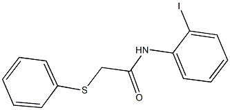 N-(2-iodophenyl)-2-(phenylsulfanyl)acetamide 구조식 이미지