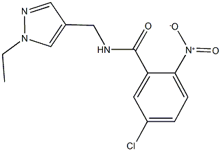 5-chloro-N-[(1-ethyl-1H-pyrazol-4-yl)methyl]-2-nitrobenzamide Structure