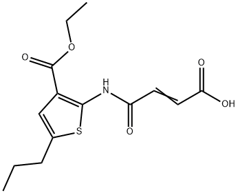 4-{[3-(ethoxycarbonyl)-5-propyl-2-thienyl]amino}-4-oxo-2-butenoic acid Structure