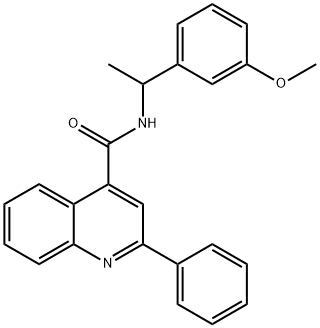 N-[1-(3-methoxyphenyl)ethyl]-2-phenyl-4-quinolinecarboxamide Structure