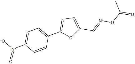 5-{4-nitrophenyl}-2-furaldehyde O-acetyloxime Structure