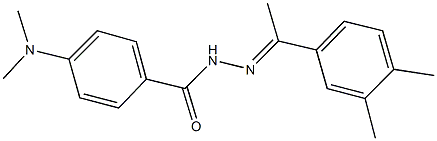 4-(dimethylamino)-N'-[1-(3,4-dimethylphenyl)ethylidene]benzohydrazide 구조식 이미지