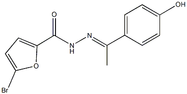 5-bromo-N'-[1-(4-hydroxyphenyl)ethylidene]-2-furohydrazide 구조식 이미지