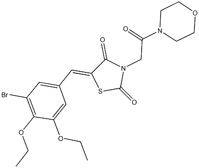 5-(3-bromo-4,5-diethoxybenzylidene)-3-[2-(4-morpholinyl)-2-oxoethyl]-1,3-thiazolidine-2,4-dione Structure