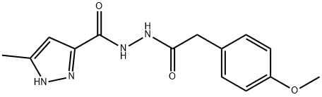 N'-[(4-methoxyphenyl)acetyl]-3-methyl-1H-pyrazole-5-carbohydrazide Structure