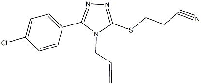 3-{[4-allyl-5-(4-chlorophenyl)-4H-1,2,4-triazol-3-yl]sulfanyl}propanenitrile 구조식 이미지