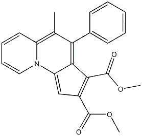 dimethyl 5-methyl-4-phenylcyclopenta[c]quinolizine-2,3-dicarboxylate Structure