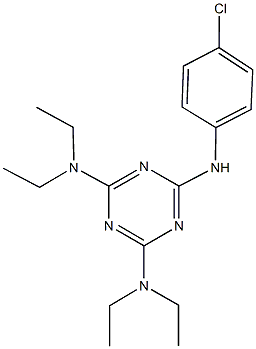 N~2~-(4-chlorophenyl)-N~4~,N~4~,N~6~,N~6~-tetraethyl-1,3,5-triazine-2,4,6-triamine Structure