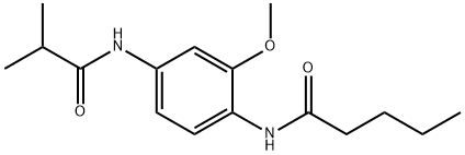 N-[4-(isobutyrylamino)-2-methoxyphenyl]pentanamide 구조식 이미지