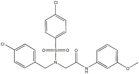 2-{(4-chlorobenzyl)[(4-chlorophenyl)sulfonyl]amino}-N-(3-methoxyphenyl)acetamide Structure