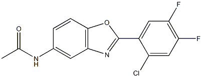 N-[2-(2-chloro-4,5-difluorophenyl)-1,3-benzoxazol-5-yl]acetamide 구조식 이미지