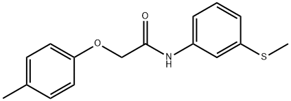 2-(4-methylphenoxy)-N-[3-(methylsulfanyl)phenyl]acetamide Structure