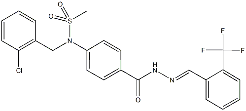 N-(2-chlorobenzyl)-N-[4-({2-[2-(trifluoromethyl)benzylidene]hydrazino}carbonyl)phenyl]methanesulfonamide 구조식 이미지